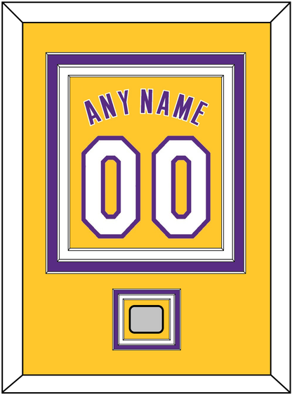 Los Angeles Name & Number With Champions Patch - Home Yellow (1999-2018) - Premier Tier 2
