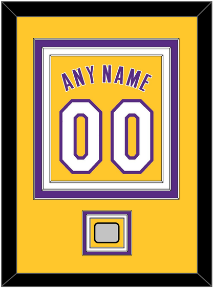 Los Angeles Name & Number With Champions Patch - Home Yellow (1999-2018) - Premier Tier 2