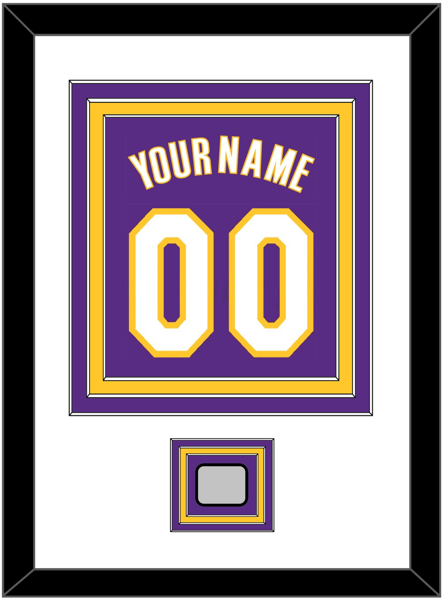 Los Angeles Name & Number With Finals Patch - Road Purple (1999-2004) - Premier Tier 1