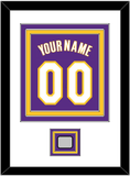 Los Angeles Name & Number With Champions Patch - Road Purple (1999-2004) - Triple Mat 1