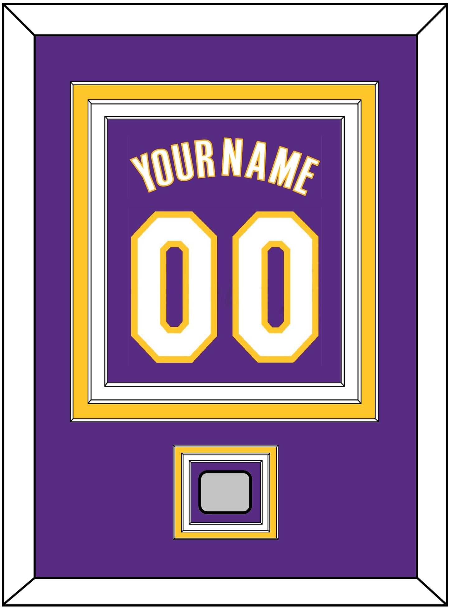 Los Angeles Name & Number With Trophy Patch - Road Purple (1999-2004) - Premier Tier 2