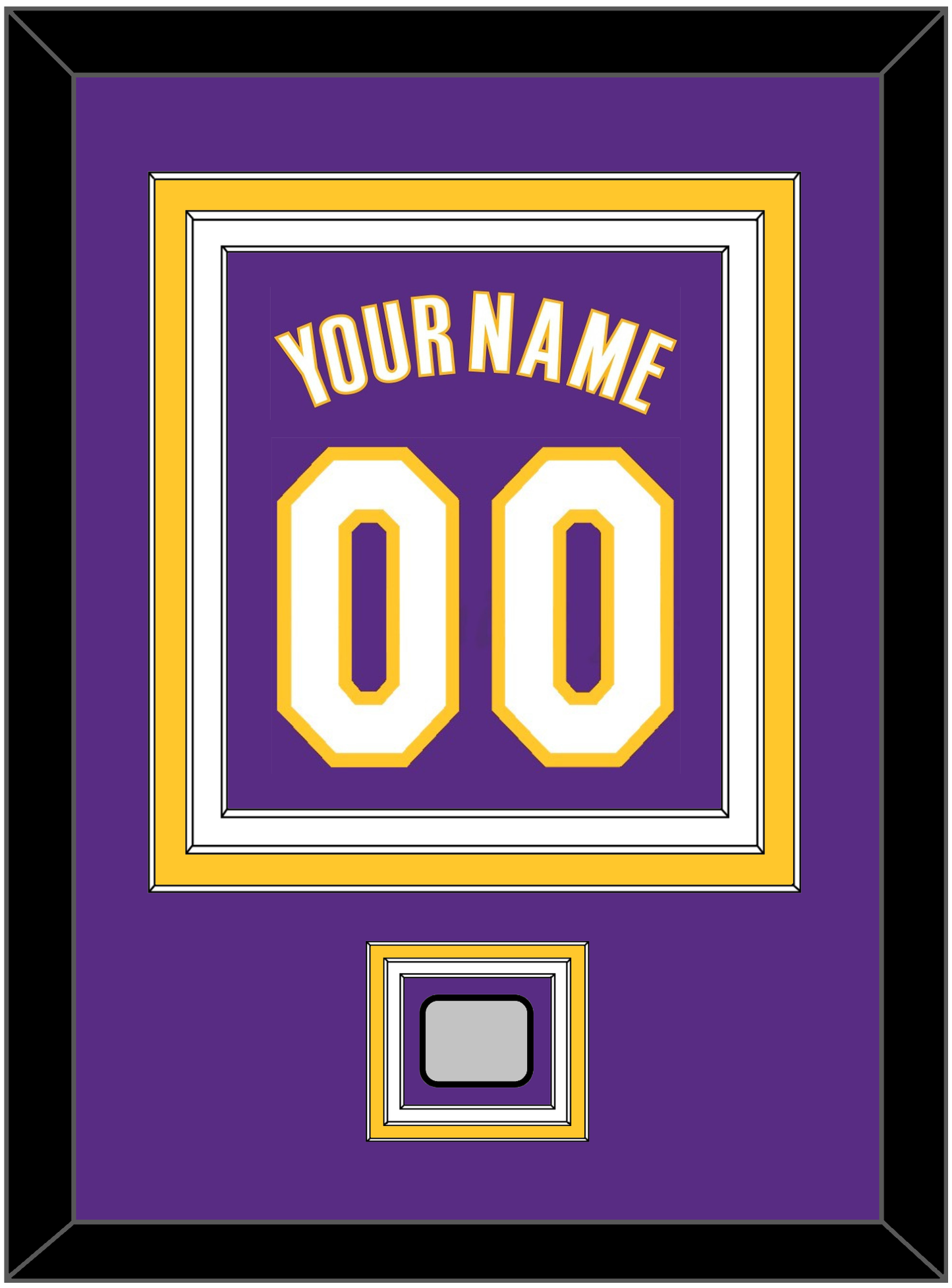 Los Angeles Name & Number With Trophy Patch - Road Purple (1999-2004) - Premier Tier 2