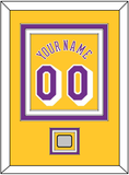 Los Angeles Name & Number With Champions Patch - Home Yellow (1978-1997) - Triple Mat 2