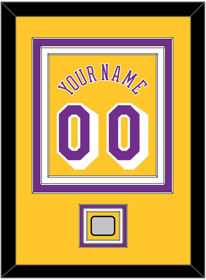 Los Angeles Name & Number With Trophy Patch - Home Yellow (1978-1997) - Premier Tier 2