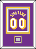 Los Angeles Name & Number With Champions Patch - Road Purple (1978-1997) - Triple Mat 2