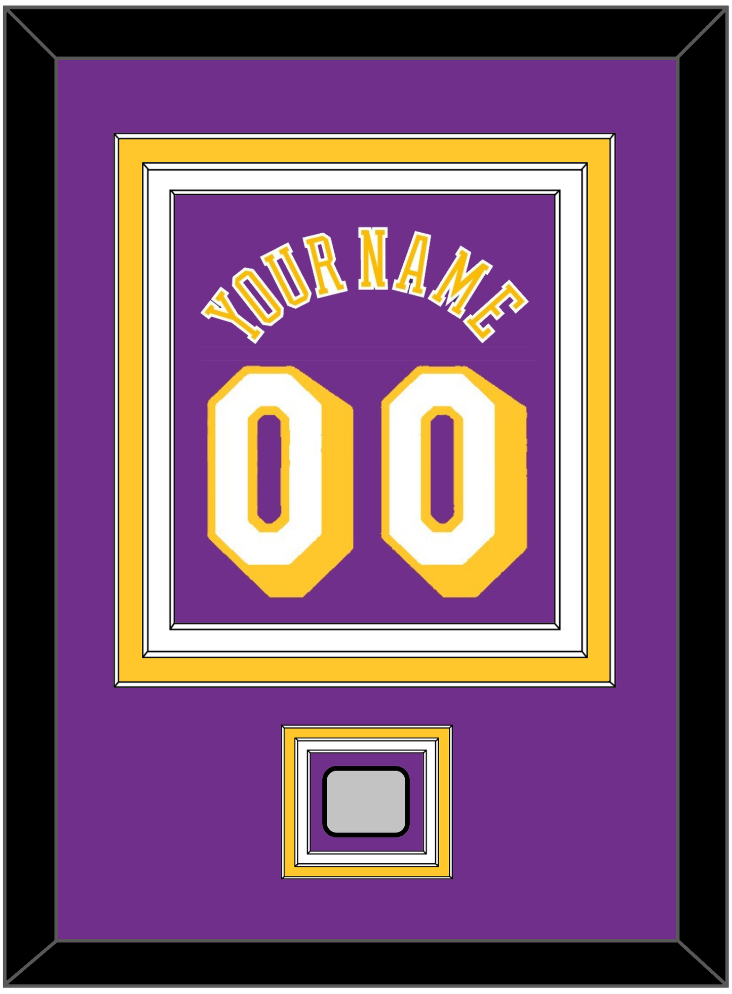 Los Angeles Name & Number With Champions Patch - Road Purple (1978-1997) - Premier Tier 2