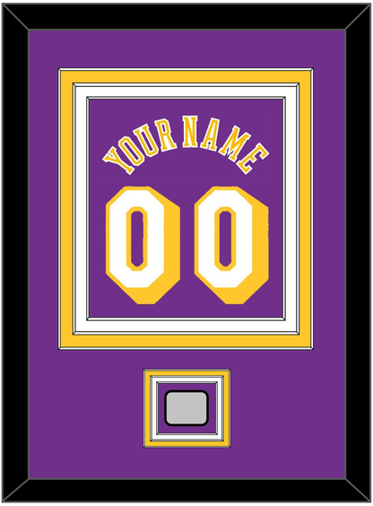 Los Angeles Name & Number With Champions Patch - Road Purple (1978-1997) - Premier Tier 2