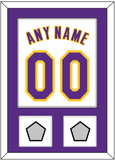 Los Angeles Name & Number With 2 Trophy Patches - Alternate White (2002-2018) - Single Mat 1