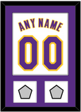 Los Angeles Name & Number With 2 Finals Patches - Alternate White (2002-2018) - Single Mat 1