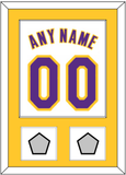 Los Angeles Name & Number With 2 Finals Patches - Alternate White (2002-2018) - Single Mat 2