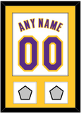 Los Angeles Name & Number With 2 Champions Patches - Alternate White (2002-2018) - Single Mat 2