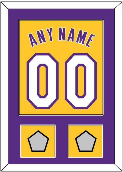 Los Angeles Name & Number With 2 Trophy Patches - Home Yellow (1999-2018) - Essential Tier 2