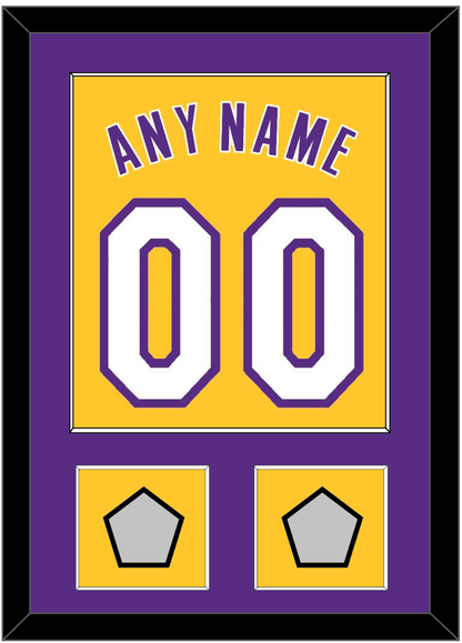 Los Angeles Name & Number With 2 Finals Patches - Home Yellow (1999-2018) - Essential Tier 2