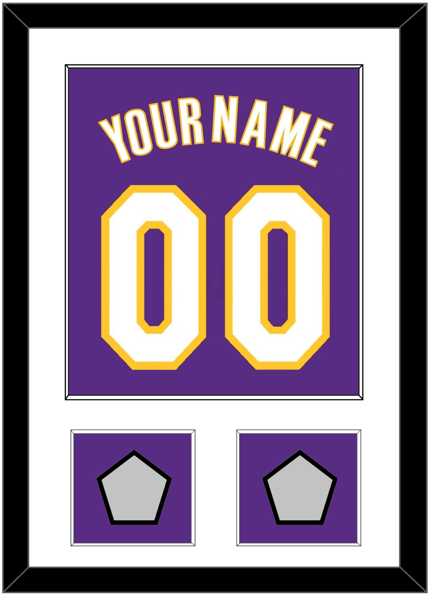 Los Angeles Name & Number With 2 Finals Patches - Road Purple (1999-2004) - Essential Tier 1