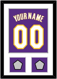 Los Angeles Name & Number With 2 Trophy Patches - Road Purple (1999-2004) - Single Mat 1