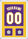 Los Angeles Name & Number With 2 Finals Patches - Road Purple (1999-2004) - Single Mat 2