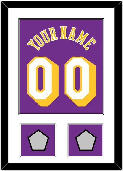 Los Angeles Name & Number With 2 Trophy Patches - Road Purple (1978-1997) - Essential Tier 1