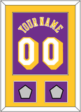 Los Angeles Name & Number With 2 Champions Patches - Road Purple (1978-1997) - Single Mat 2