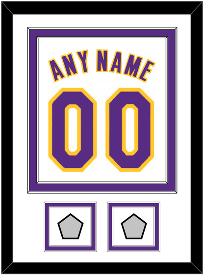 Los Angeles Name & Number With 2 Champions Patches - Alternate White (2002-2018) - Signature Tier 1