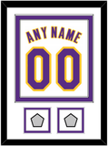 Los Angeles Name & Number With 2 Trophy Patches - Alternate White (2002-2018) - Double Mat 1