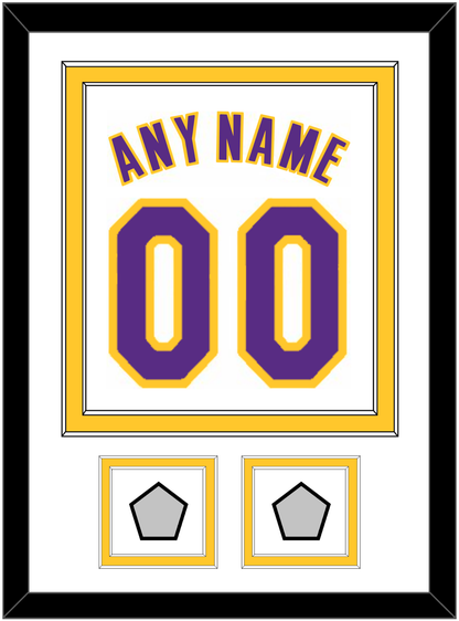 Los Angeles Name & Number With 2 Champions Patches - Alternate White (2002-2018) - Signature Tier 2