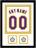 Los Angeles Name & Number With 2 Trophy Patches - Alternate White (2002-2018) - Double Mat 2