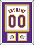 Los Angeles Name & Number With 2 Finals Patches - Alternate White (2002-2018) - Double Mat 3