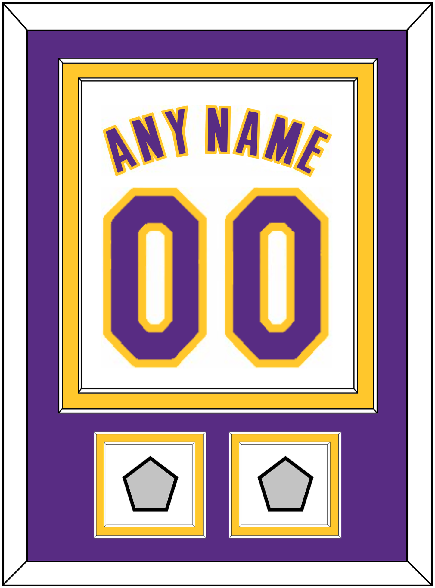 Los Angeles Name & Number With 2 Champions Patches - Alternate White (2002-2018) - Signature Tier 3
