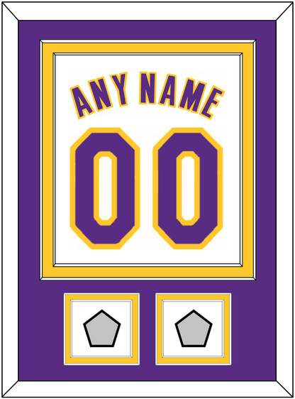 Los Angeles Name & Number With 2 Champions Patches - Alternate White (2002-2018) - Signature Tier 3