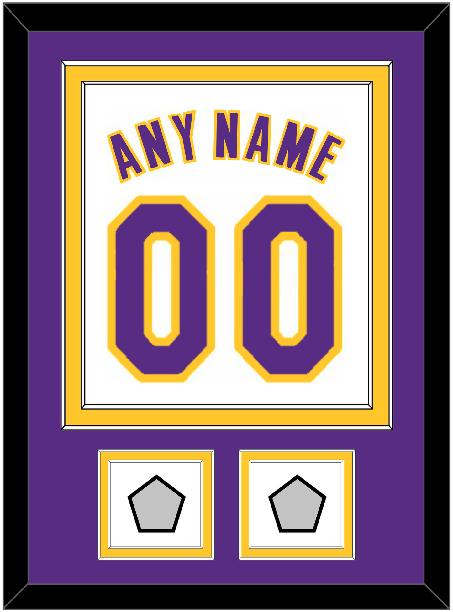 Los Angeles Name & Number With 2 Finals Patches - Alternate White (2002-2018) - Signature Tier 3