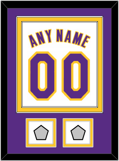 Los Angeles Name & Number With 2 Finals Patches - Alternate White (2002-2018) - Signature Tier 3