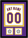 Los Angeles Name & Number With 2 Finals Patches - Alternate White (2002-2018) - Double Mat 3