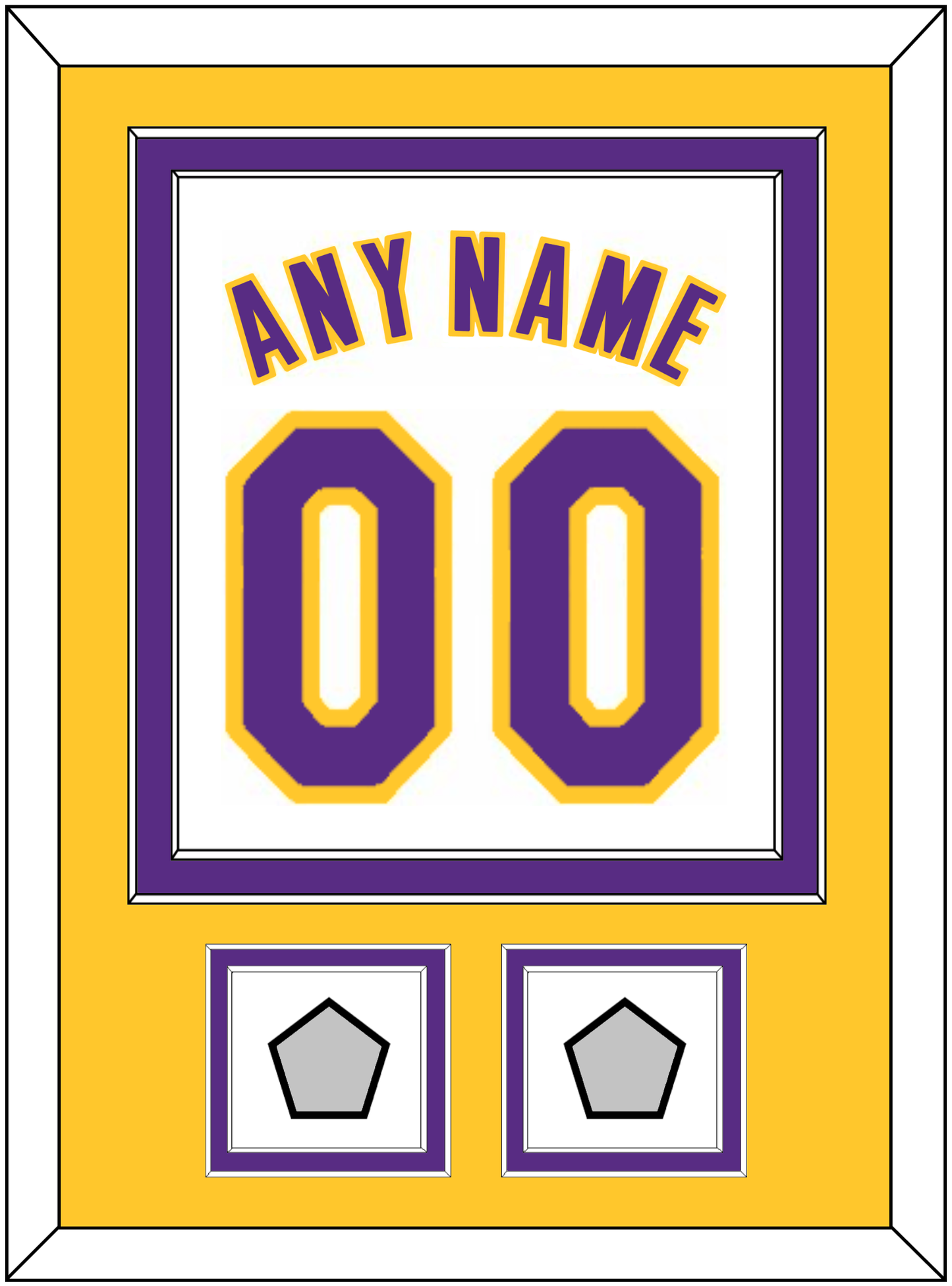 Los Angeles Name & Number With 2 Champions Patches - Alternate White (2002-2018) - Signature Tier 4