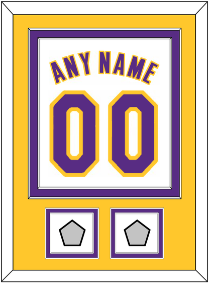 Los Angeles Name & Number With 2 Champions Patches - Alternate White (2002-2018) - Signature Tier 4