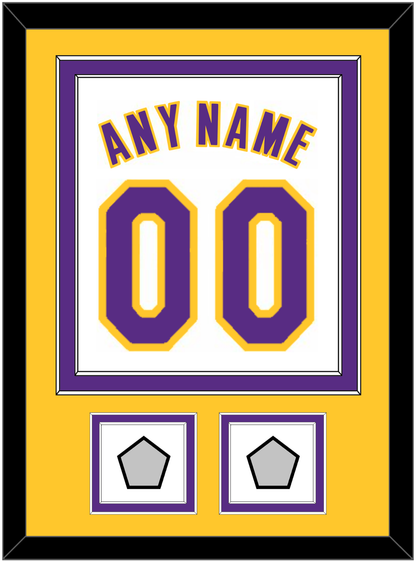 Los Angeles Name & Number With 2 Trophy Patches - Alternate White (2002-2018) - Signature Tier 4