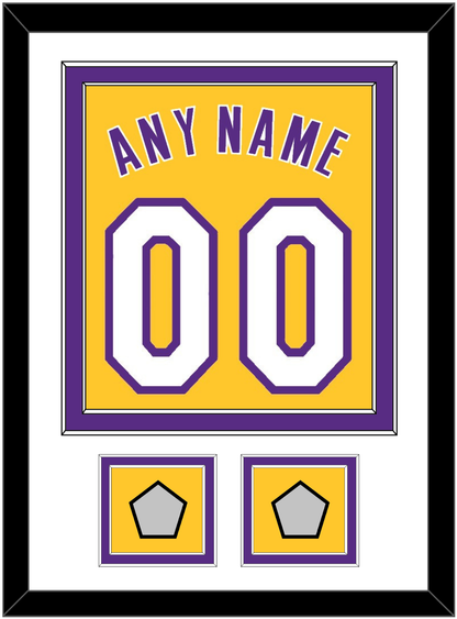 Los Angeles Name & Number With 2 Trophy Patches - Home Yellow (1999-2018) - Signature Tier 1