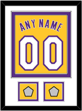 Los Angeles Name & Number With 2 Finals Patches - Home Yellow (1999-2018) - Double Mat 1