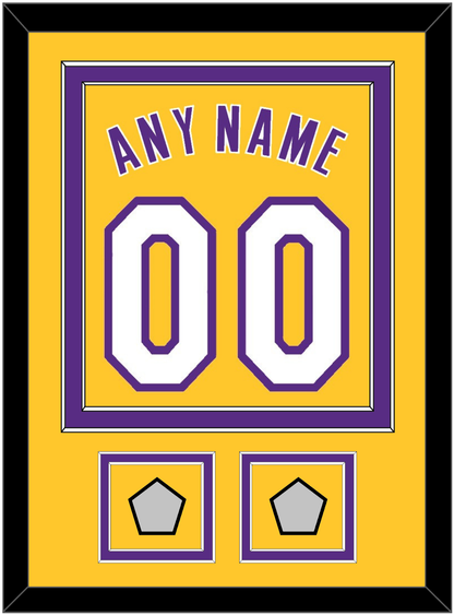 Los Angeles Name & Number With 2 Finals Patches - Home Yellow (1999-2018) - Signature Tier 2