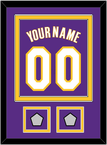 Los Angeles Name & Number With 2 Finals Patches - Road Purple (1999-2004) - Signature Tier 2