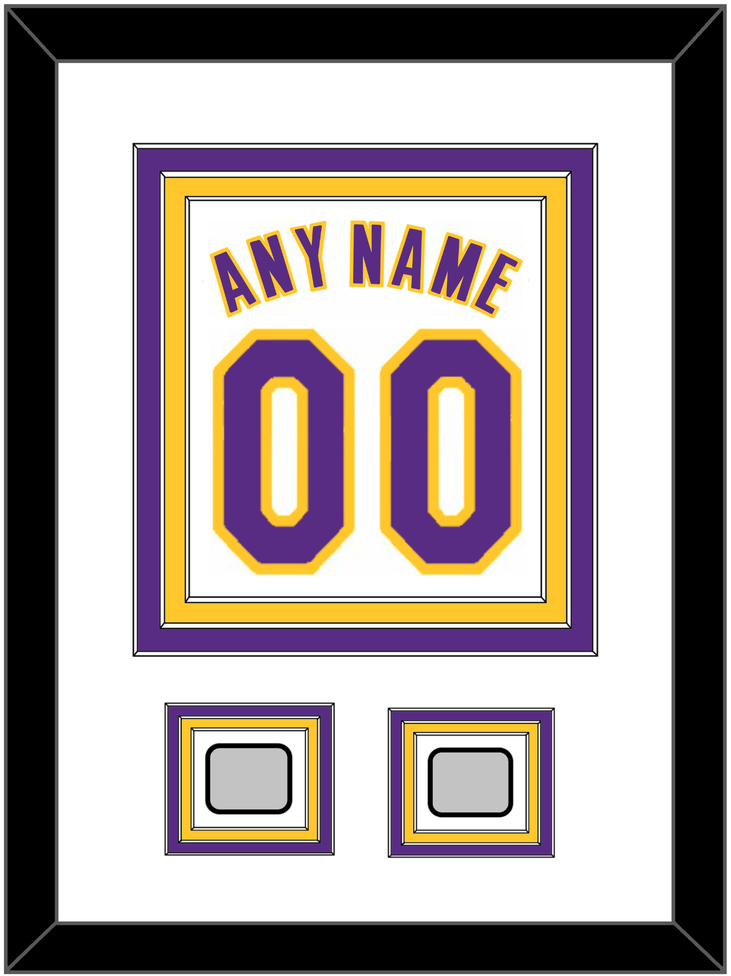 Los Angeles Name & Number With 2 Trophy Patches - Alternate White (2002-2018) - Premier Tier 1