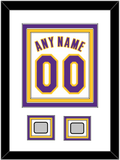 Los Angeles Name & Number With 2 Champions Patches - Alternate White (2002-2018) - Triple Mat 1