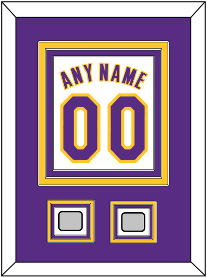 Los Angeles Name & Number With 2 Finals Patches - Alternate White (2002-2018) - Premier Tier 2