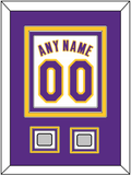 Los Angeles Name & Number With 2 Trophy Patches - Alternate White (2002-2018) - Triple Mat 2