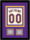Los Angeles Name & Number With 2 Trophy Patches - Alternate White (2002-2018) - Triple Mat 2