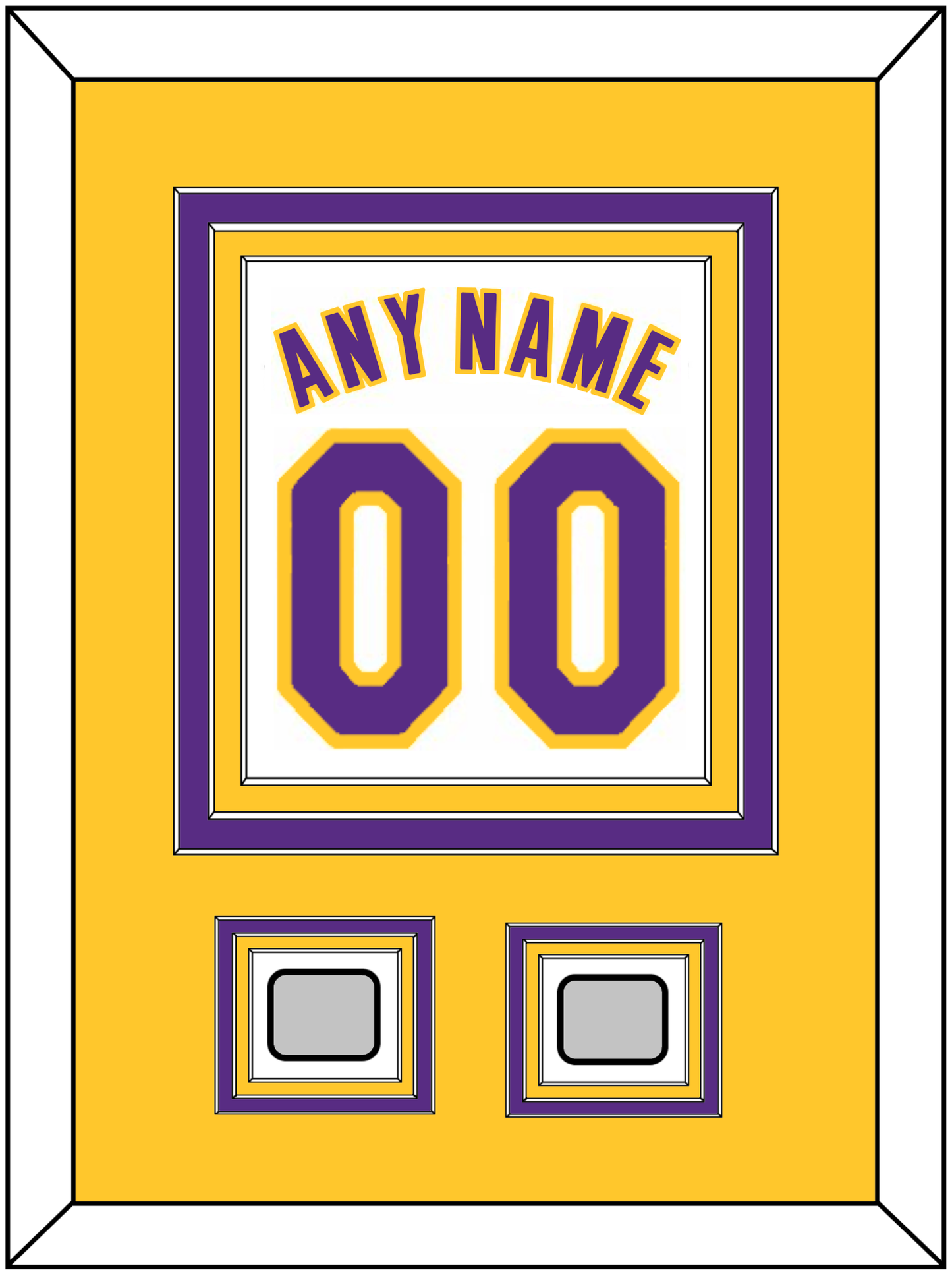 Los Angeles Name & Number With 2 Champion Patches - Alternate White (2002-2018) - Premier Tier 3