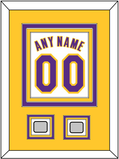 Los Angeles Name & Number With 2 Champion Patches - Alternate White (2002-2018) - Premier Tier 3