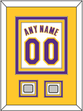 Los Angeles Name & Number With 2 Trophy Patches - Alternate White (2002-2018) - Triple Mat 3