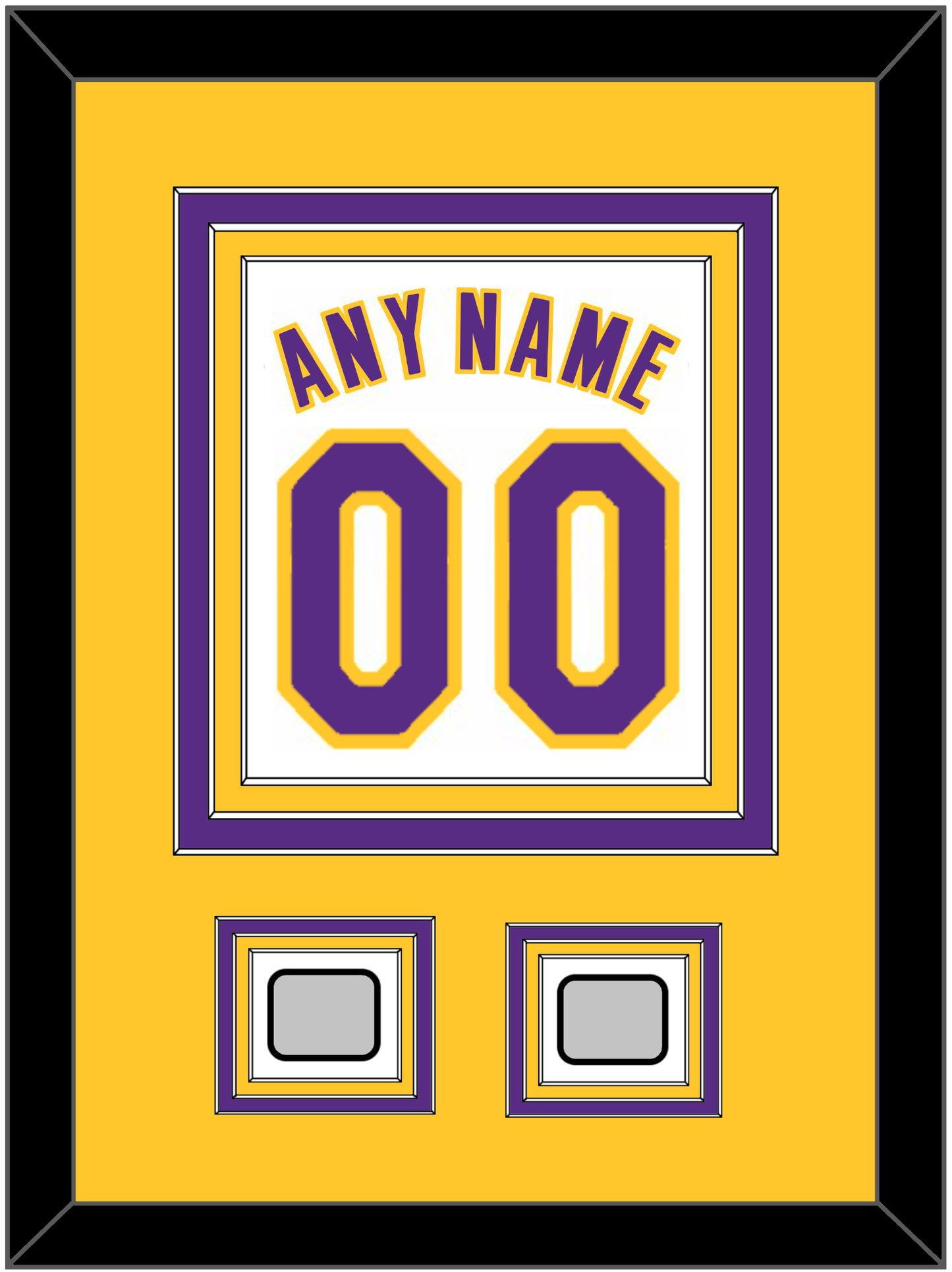Los Angeles Name & Number With 2 Finals Patches - Alternate White (2002-2018) - Premier Tier 3