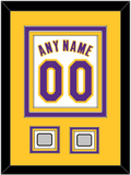 Los Angeles Name & Number With 2 Champion Patches - Alternate White (2002-2018) - Triple Mat 3