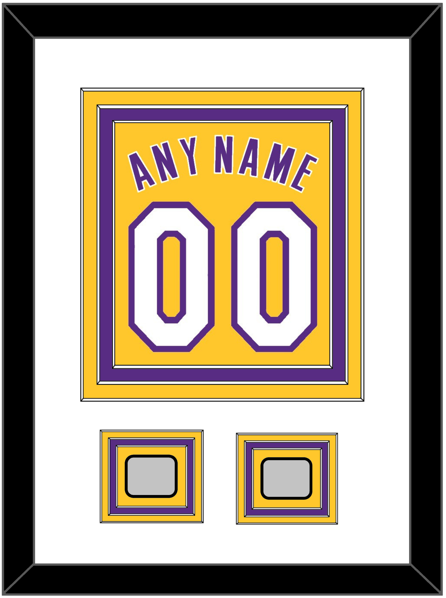 Los Angeles Name & Number With 2 Champions Patches - Home Yellow (1999-2018) - Premier Tier 1